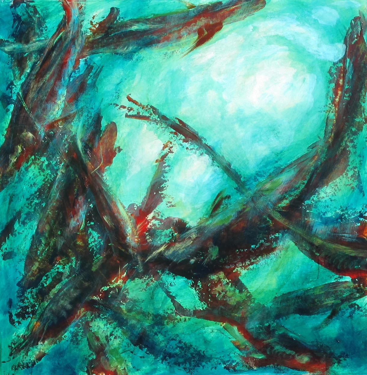 Poiscailles 3, acrylique sur papier, 61X61 poiscailles_3_acrylique_sur_papier_61X61