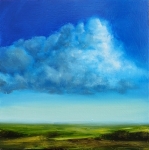 Landscape #1 huile sur bois MDF, 20X20 cm. Disponible.
