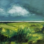 Landscape #12 huile sur bois MDF, 20X20 cm. Disponible