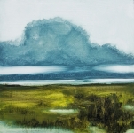 Landscape #14 huile sur bois MDF, 20X20 cm. Disponible