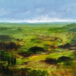 Landscape #2, huile sur bois MDF, 20X20 cm. Vendu.