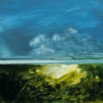 Landscape #3, huile sur bois MDF, 20X20 cm. Disponible.