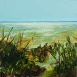 Landscape #5, huile sur bois MDF, 20X20 cm. Vendu.