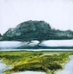 Nuage d'orage 1, huile sur bois MDF, 20X20 cm. Disponible.