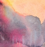 foret_a_flanc_de_montagne_aquarelle_26X26 Vendu.