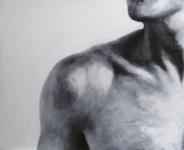 epaule_et_cou_noir_et_blanc_acrylique_sur_bois_49X61