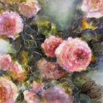 Style rococo 2, technique mixte sur toile, 40X40. Vendu.