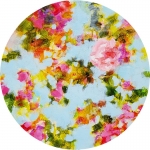 So charming, acrylique sur toile, 40 cm diamètre. Disponible.