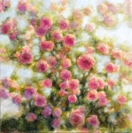 So romantic, technique mixte sur toile, 80X80. Vendu.