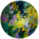 Memories of secret, acrylique sur toile, 70 cm diamètre. Disponible.