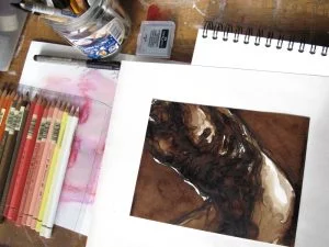 Lire la suite à propos de l’article Nu au brou de noix disponible sur Artmajeur