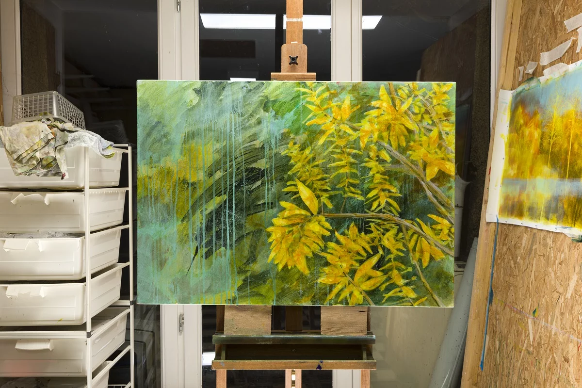 Les verveines, acrylique sur toile, 92X65 cm