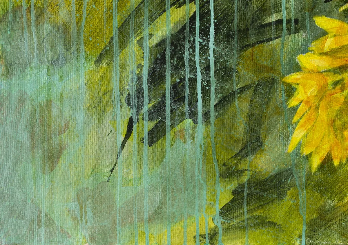 Les verveines, acrylique sur toile, 92X65 cm
