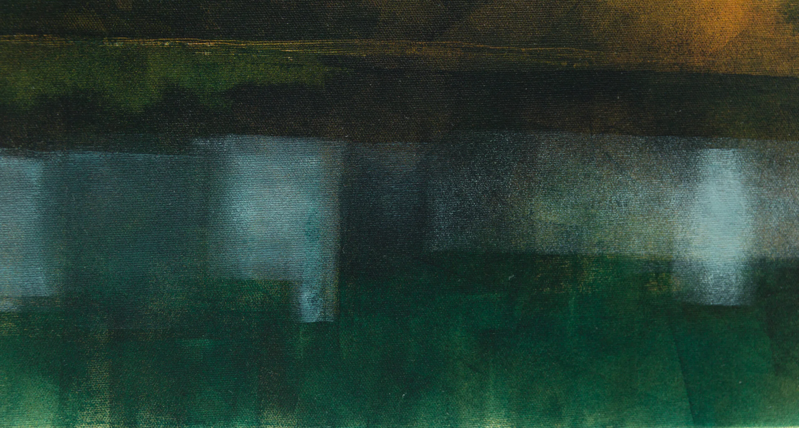 landscape paysage urbain, acrylique sur toile, 50X87 cm