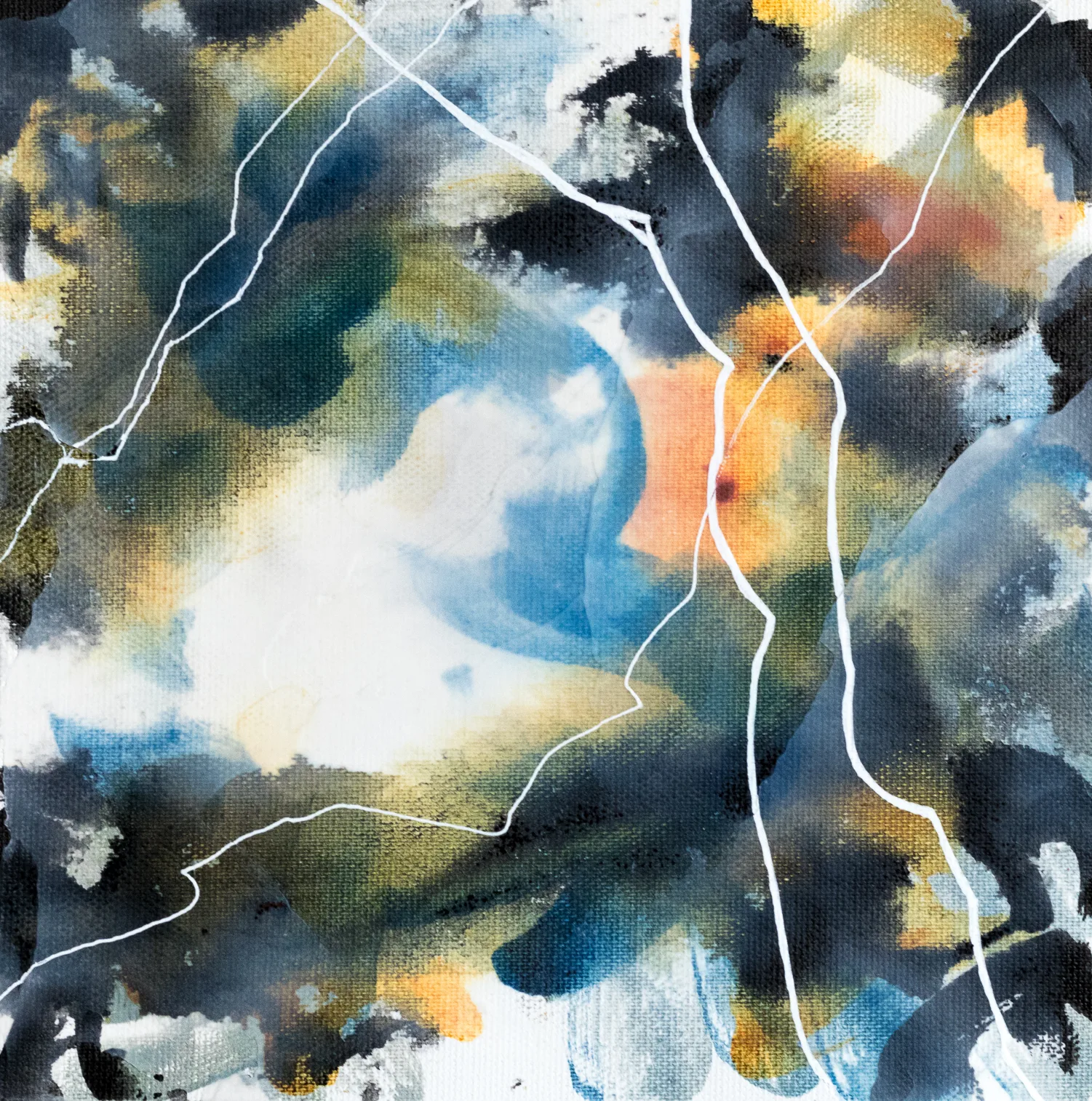 Exploring patterns #2 mixed media on canvas 20X20 cm